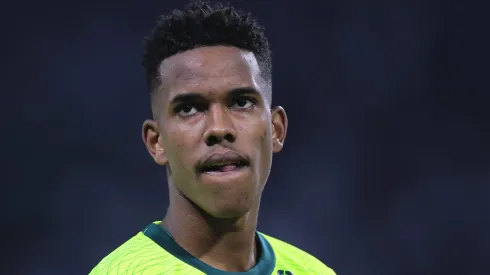 Estevão, jogador do Palmeiras, durante partida contra o Bahia no estádio Arena Allianz Parque pelo Brasileirão Série A 2024. Foto: Ettore Chiereguini/AGIF