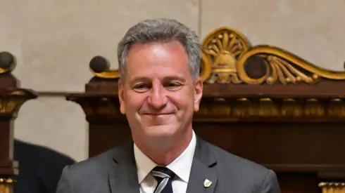 RJ - Rio de Janeiro - - Titulo de Cidadao Honorario Carioca a Jorge Jesus - O presidente do Flamengo Rodolfo Landim durante a entrega do titulo de cidadao honorario carioca, no Plenario da Camara Municipal do Rio de Janeiro. F