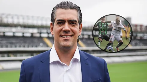 Paulo Bracks cuida para o Santos de negociação para estender empréstimo de Pedrinho – Fotos: Divulgação/SFC e Buda Mendes/Getty Images