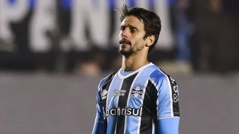 CAXIAS DO SUL, BRAZIL - JULY 4: Rodrigo Caio of Gremio reacts during the match between Gremio and Palmeiras as part of Brasileirao 2024 at Francisco Stedile Stadium on July 4, 2024 in Caxias do Sul, Brazil. (Photo by Pedro H. Tesch/Getty Images)