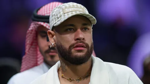RIYADH, SAUDI ARABIA - FEBRUARY 18: Neymar of Al Hilal during the Saudi Pro League match between Al-Hilal and Al-Raed at Kingdom Arena on February 18, 2024 in Riyadh, Saudi Arabia. (Photo by Yasser Bakhsh/Getty Images)