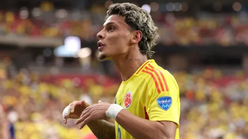 Richard Ríos atuando pela Colômbia na Copa América.
