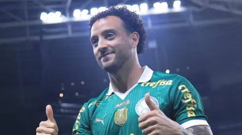 Felipe Anderson em apresentação à torcida do Palmeiras, antes da partida contra o Atlético-GO, no Allianz Parque, pelo Campeonato Brasileiro, no dia 11/07/2024.