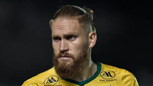 RJ - RIO DE JANEIRO - 12/03/2024 - COPA DO BRASIL 2024, PORTUGUESA X CUIABA - Isidro Pitta jogador do Cuiaba durante partida contra o Portuguesa no estadio Luso Brasileiro pelo campeonato Copa Do Brasil 2024.