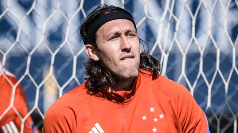 Cássio durante treino na Toca da Raposa II. Foto: Gustavo Aleixo/Cruzeiro.