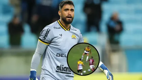 Gustavo, goleiro do Criciúma, lamentou a forma com que ocorreu o pênalti a favor do Flamengo.