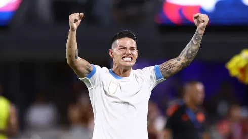 James Rodríguez comemorando na Copa América 2024 (Foto: Tim Nwachukwu/Getty Images)