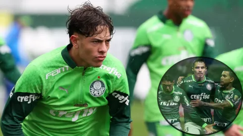 Agustín Giay deve somar seus primeiros minutos pelo Palmeiras contra o Fluminense e Dudu briga com Rony no ataque - Fotos: César Greco/Ag. Palmeiras