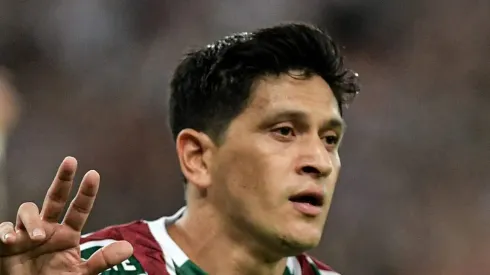 Germán Cano durante partida no Maracanã. Argentino segue de titular no Fluzão.