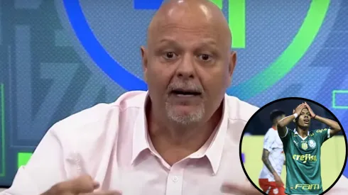 Paulo Massini cravou que Estêvão retorna ao Palmeiras contra o Vitória - Fotos: Reprodução/Bandsports e Marcello Zambrana/AGIF