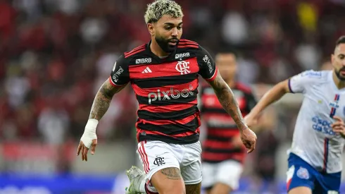 Gabigol em partida entre Flamengo x Bahia pelo Campeonato Brasileiro 2024