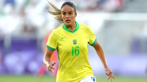Camisa 16 foi a autora do primeiro gol do Brasil. Juan Manuel Serrano Arce/Getty Images.