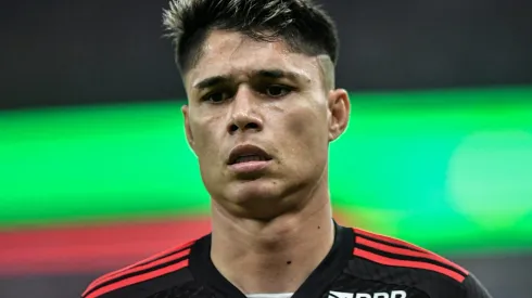 Luiz Araújo durante partida entre Flamengo e Fortaleza, no Maracanã, pelo Campeonato Brasileiro, no dia 11/07/2024.