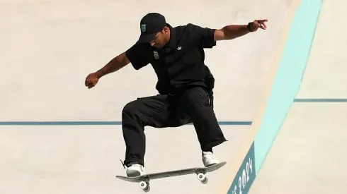 Kelvin Hoefler durante a final do street masculino em Paris 2024