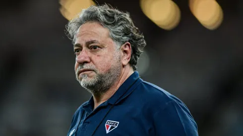 Presidente do São Paulo durante partida com o Flamengo