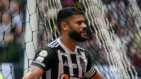 Hulk comemora gol pelo Atlético-MG em partida contra o Corinthians. Foto: Fernando Moreno/AGIF