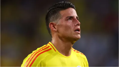 Foto: Maddie Meyer/Getty Images - James Rodríguez em partida ela Colômbia