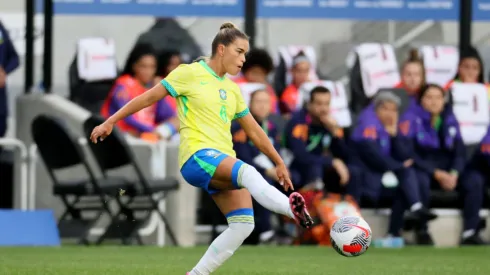 Tamires sofreu uma entorse no tornozelo. Andy Lyons/Getty Images.