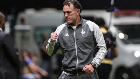 Gabriel Milito tecnico do Atletico-MG comemora gol de Paulinho durante partida contra o Sao Paulo no estadio Arena MRV pelo campeonato Brasileiro A 2024. 11/07/2024 -