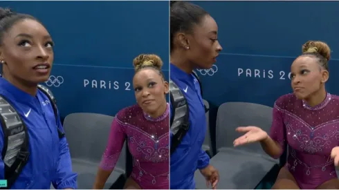 Rebeca Andrade e Simone Biles – Foto: Reprodução/TV Globo