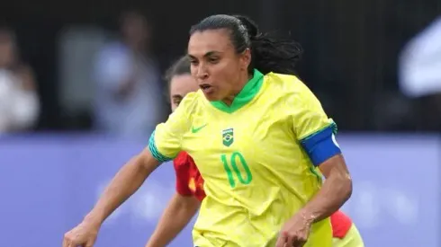 Marta em Seleção Brasileira x Espanha. Foto: Juan Manuel Serrano Arce/Getty Images