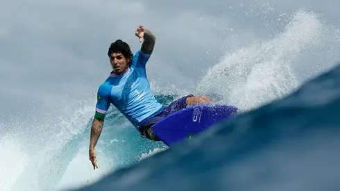 Gabriel Medina durante a disputa do bronze nas Olimpíadas 2024
