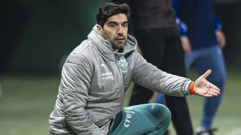 Abel Ferreira dirigindo o Palmeiras durante partida contra o Cruzeiro, no Allianz Parque, pelo Campeonato Brasileiro 2024.