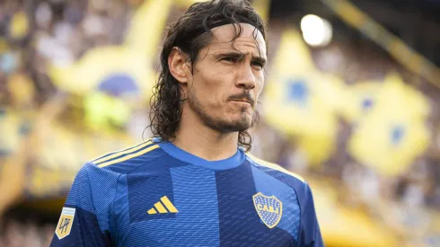 Edinson Cavani durante partida entre Boca Juniors e San Lorenzo, no Estádio Alberto J. Armando, pelo Campeonato Argentino, no dia 30/03/2024. Foto: Manuel Cortina