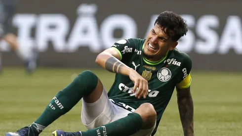 SAO PAULO, BRAZIL – DECEMBER 03: Gustavo Gomez of Palmeiras celebrates after winning a match between Palmeiras and Fluminense as part of Brasileirao Series A 2023 at Allianz Parque on December 03, 2023 in Sao Paulo, Brazil. (Photo by Ricardo Moreira/Getty Images)