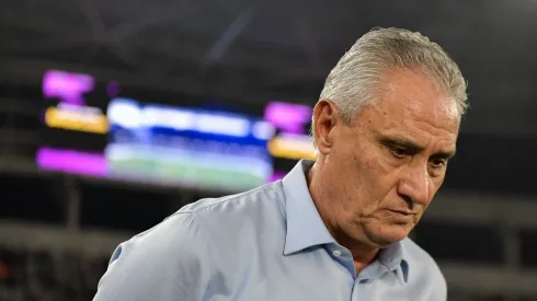 Tite treinador do Flamengo, no Engenhão, em partida válida contra o Botafogo pelo Brasileirão. Foto: Thiago Ribeiro/AGIF