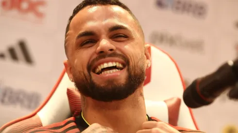 Michael em sua apresentação no Ninho do Urubu, no dia 23/08/2024. Foto: Gilvan de Souza/CRF