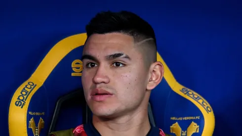 - Carlos Alcaraz com a camisa da Juventus, onde ficou por empréstimo na temporada passada