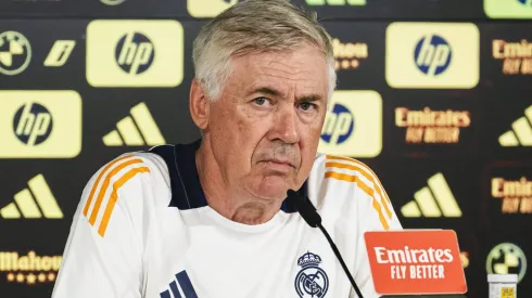 Carlo Ancelotti, treinador do Real Madrid, em entrevista coletiva, no dia 23/08/2024.