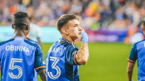 Luca Orellano em ação pelo Cincinnati. Foto: Colin Peterman/Getty Images