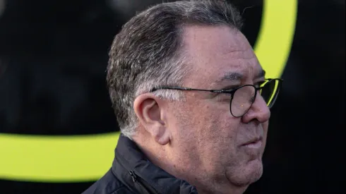 PR - PONTA GROSSA - 14/06/2024 - BRASILEIRO B 2024, OPERARIO X SANTOS - Marcelo Teixeira presidente do Santos durante chegada da equipe para partida contra o Operario no estadio Germano Kruger pelo campeonato Brasileiro B 2024.