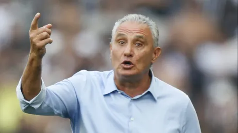 SAO PAULO, BRAZIL - SEPTEMBER 01: Tite coach of Flamengo reacts during a match between Corinthians and Flamengo as part of Brasileirao Series A 2024 at Neo Quimica Arena on September 01, 2024 in Sao Paulo, Brazil. (Photo by Miguel Schincariol/Getty Images)