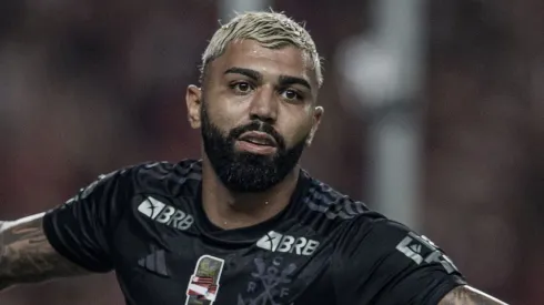 PA - BELEM - 31/01/2024 - CARIOCA 2024, SAMPAIO CORREA X FLAMENGO - Gabigol jogador do Flamengo comemora seu gol durante partida contra o Sampaio Correa no estadio Mangueirao pelo campeonato Carioca 2024. Foto: Talita Gouvea/AGIF