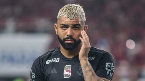 Gabigol durante partida entre Sampaio Corrêa-RJ X Flamengo, no Estádio Mangueirão, pelo Campeonato Carioca, no dia 31/01/2024.