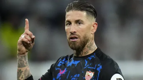 Sergio Ramos durante partida entre Real Madrid e Sevilla, no Estádio Santiago Bernabéu, pela La Liga, no dia 25/02/2024. Foto: Cesar Cebolla