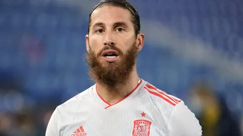 Sergio Ramos durante partida pela Seleção Espanhola, pela Nations League, no dia 14/11/2020.