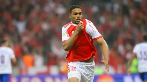 Jovem da base anotou o primeiro tento como profissional. Divulgação/Ricardo Duarte/SC Internacional.