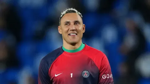 SAN SEBASTIAN, SPAIN - MARCH 05: Keylor Navas of Paris Saint-Germain looks on in the warm up prior to the UEFA Champions League 2023/24 round of 16 second leg match between Real Sociedad and Paris Saint-Germain at Reale Arena on March 05, 2024 in San Sebastian, Spain. (Photo by Alex Caparros/Getty Images)