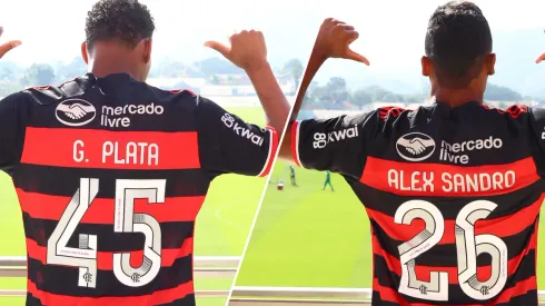 Alex Sandro (à direita) vai estrear pelo Flamengo contra o Vasco no domingo - Foto: Divulgação/CRF