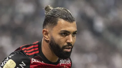 Gabigol durante jogo do Fla contra o Corinthians.