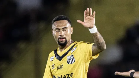 Wendel comemora gol do Santos. Foto: Raul Baretta / Santos FC