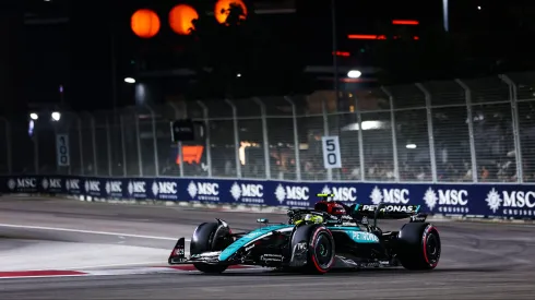 Hmailton durante classificatória em Marina Bay, Singapura