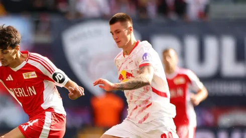 Benjamin Sesko pelo RB Leipzig em partida diante do Union Berlim. (Photo by Maja Hitij/Getty Images)