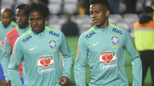 PR - CURITIBA - 06/09/2024 - ELIMINATORIAS COPA DO MUNDO 2026, BRASIL X EQUADOR - Endricke Estevao jogador do Brasil durante aquecimento antes da partida contra o Equador no estadio Couto Pereira pelo campeonato Eliminatorias Copa Do Mundo 2026. Foto: Gabriel Machado/AGIF