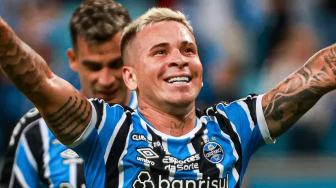 Soteldo comemorando gol em partida contra o São José, pelo Campeonato Gaúcho, no dia 24/01/2024.