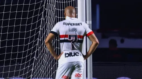 SP - SAO PAULO - 25/09/2024 - COPA LIBERTADORES 2024, SAO PAULO X BOTAFOGO - Lucas jogador do Sao Paulo durante partida contra o Botafogo no estadio Morumbi pelo campeonato Copa Libertadores 2024. Foto: Marcello Zambrana/AGIF